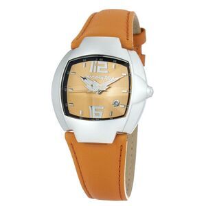 Chronotech Orange Leather Dress Men's Watch